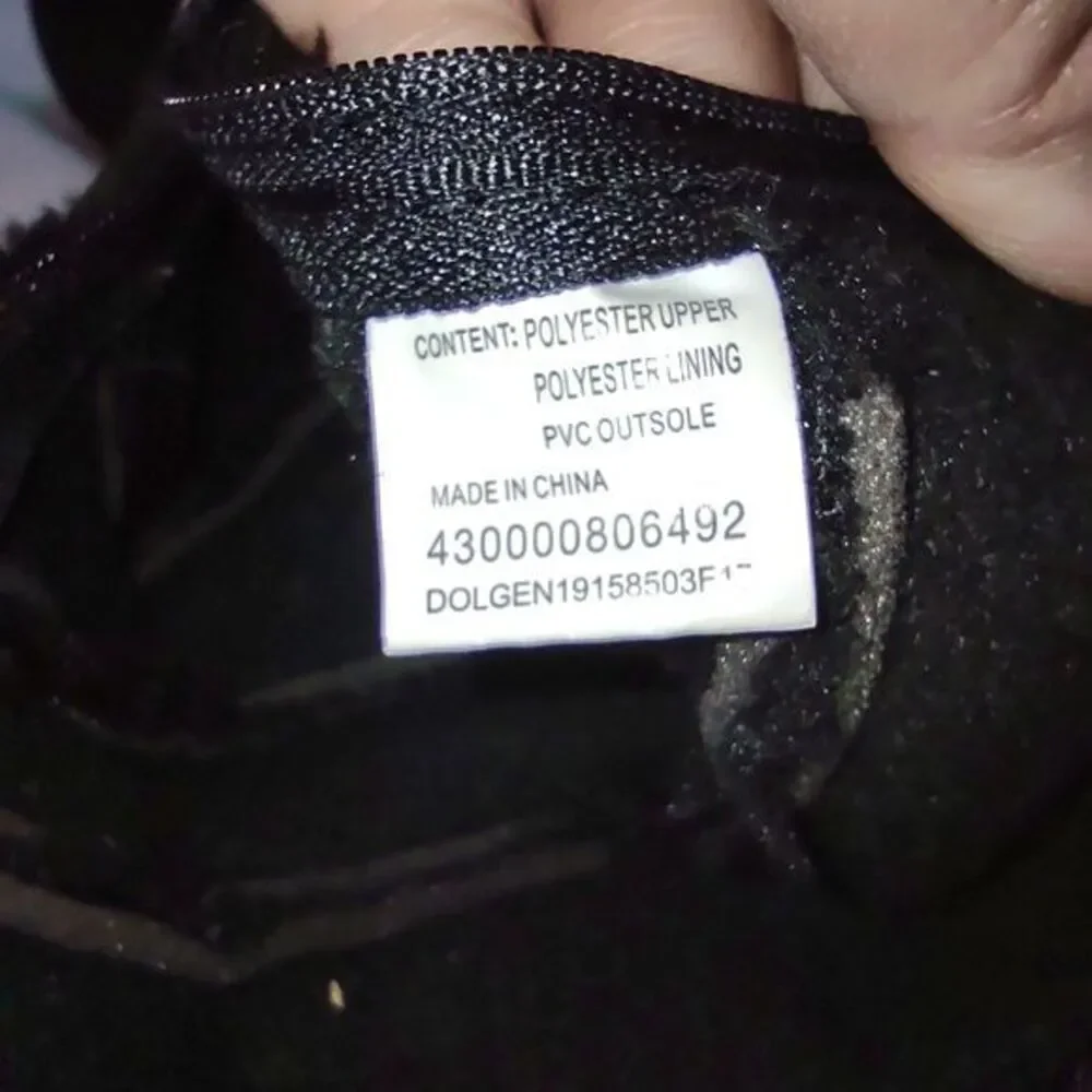 Black Faux Fur Pom Pom Boots for Toddler‎ size 6